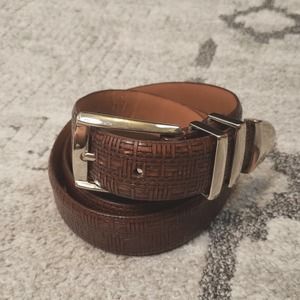 Brown Men's Stamped Genuine Leather belt size 46